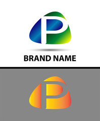 Abstract letter p logo

