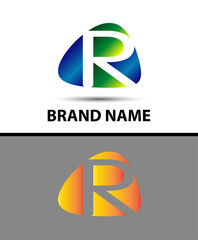 Abstract letter r logo
