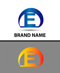 Letter e logo. Alphabet logotype vector design
