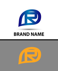 R Letter Logo Design. Vector logo with letter e creative concept
