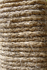 Tied with cords that anchor.