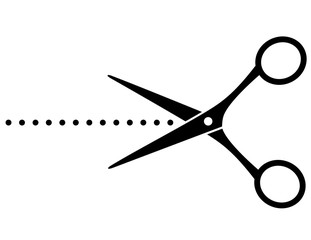 black cutting scissors with points