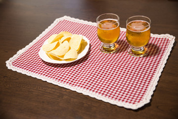 ビール＆ポテトチップス