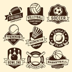 Sport logotypes set. Sport design elements, logos, badges, labels, icons and objects