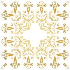 Fototapeta premium Ornate decorative frame in Victorian style.Template frame for greeting card and wedding invitation.You can place your text in the empty frame.