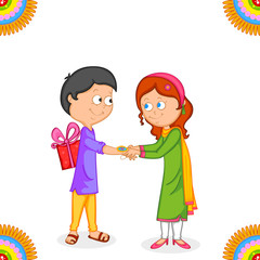 Brother and Sister in Raksha Bandhan