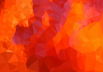 Low poly of abstract red background