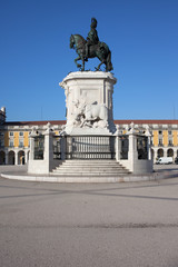Fototapeta na wymiar King Jose I Monument in Lisbon