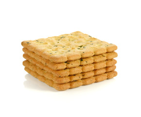 Cracker isolated on white