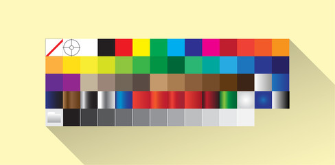  Color Palette panel in flat design, software application