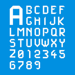 Origami alphabet letters and numbers