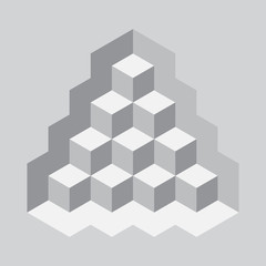 Pyramid logotype or icon. illustration