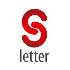 Abstract red vector logo letter S