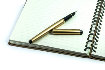 note book and pen