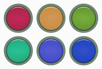 circle button isolated on white background