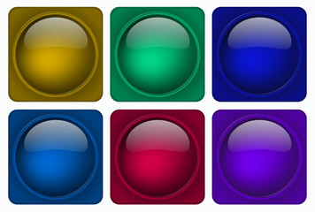 button shiny isolated on white background