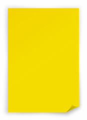 Blank sticky note on white background