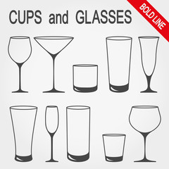 Cups and glasses.