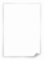 Blank sticky note on white background