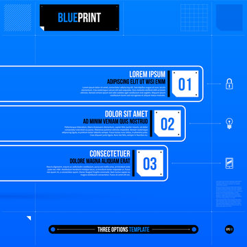 Vector chart template in blueprint style. EPS10