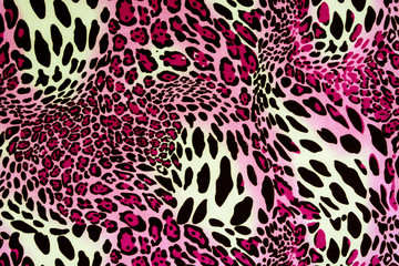 texture of print fabric stripes leopard for background