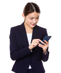 Fototapeta premium Businesswoman use of the cellphone
