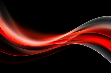 Photo sur Plexiglas Vague abstraite Fond d& 39 art abstrait vagues rouges