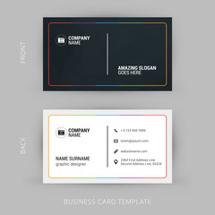 Vector Modern Creative and Clean Business Card Template. Flat Design