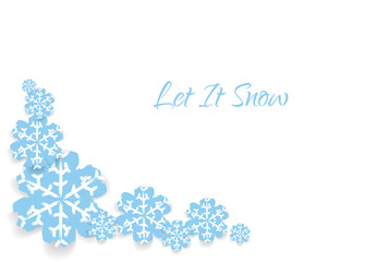 Card with snowflakes and text