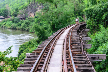 Fototapeta premium Death Railway, during the World War II at Kanchanaburi Thailand.