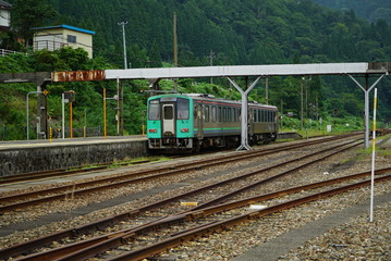 Fototapeta premium Country side train in Japan