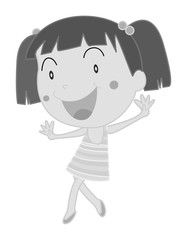 Little girl wearing skirt