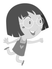 Little girl wearing eyeglasses