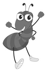 Ant with smiling face