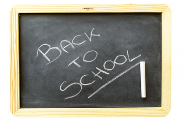 back to school with chalk on blackboard
