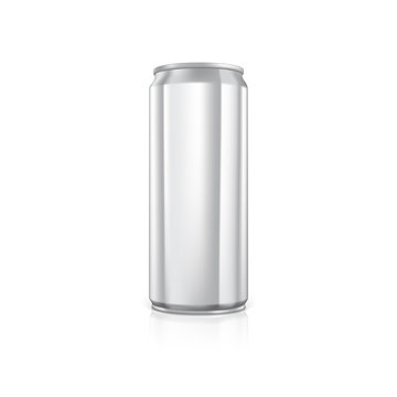 Blank aluminium can.