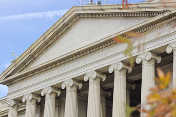 Southern Pediment & Portico of the Treasury Building, Washington DC