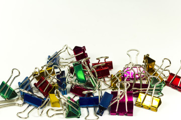 colorful binder clips