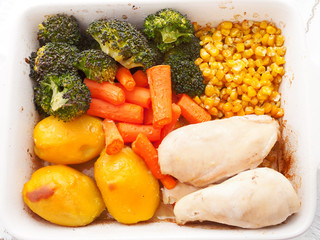 Baked vegetables