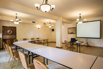 Conference room with whiteboard