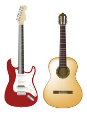 Fototapeta na wymiar guitars