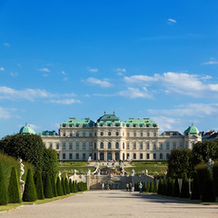 Vienna, Upper Belvedere, Baroque Palace and garden - obrazy, fototapety, plakaty