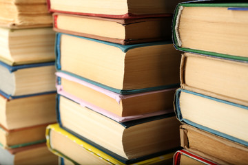 Stack of books background