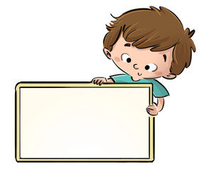 Child with empty board