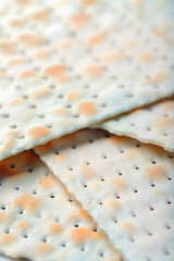 Matzo for Passover close up