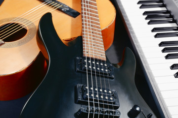 Musical instruments, closeup