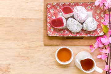 Japanese Food Background / Japanese Food / Japanese Food on Wooden Background