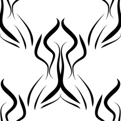 abstract black and white vector damask seamless pattern