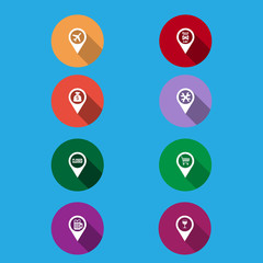 map navigation icons