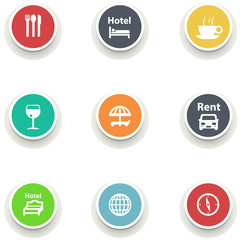 set of round icons.